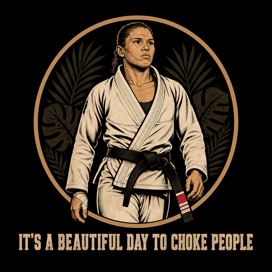 It's a Beautiful Day to Choke People tee art
